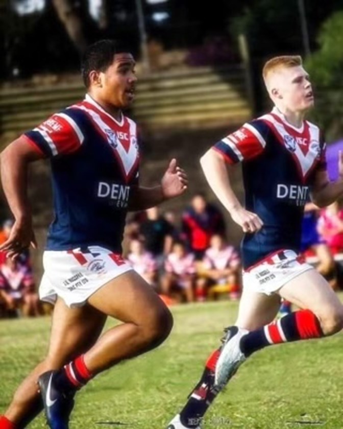 Lipoi Hopoi and Bailey Hayward played their junior rugby league together for the St George Dragons.