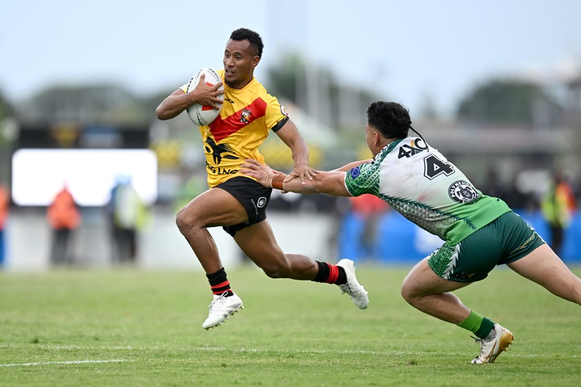 Morea Morea during his Test debut.