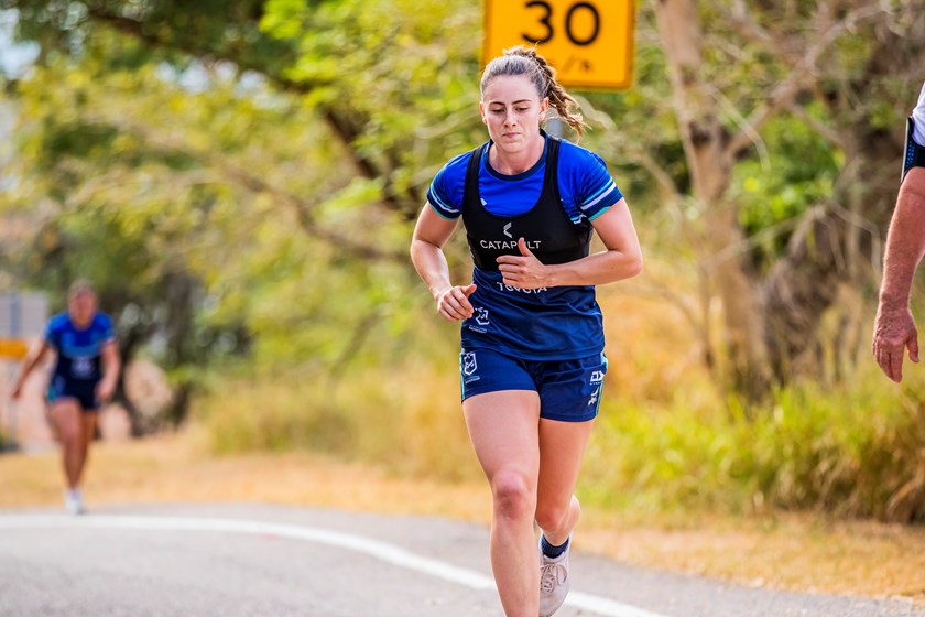 Fran Goldthorp during pre-season training in North Queensland. 