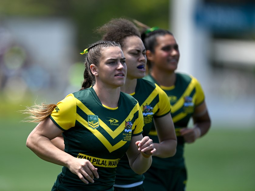 Jakiya Whitfeld in training for the Prime Minister's XIII team