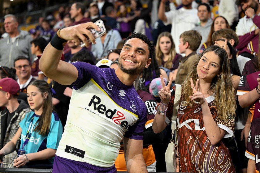 Xavier Coates with fans in Brisbane.