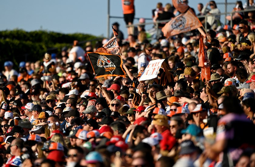 A big crowd came out to support the Tigers.