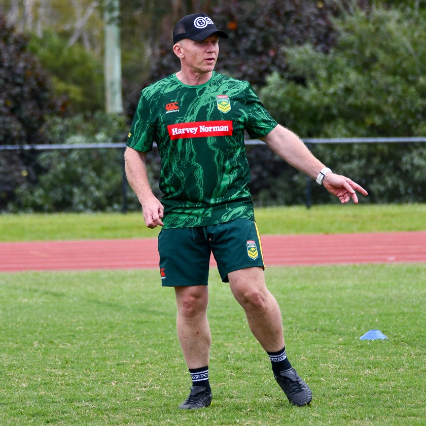 Jillaroos coach Brad Donald in camp. 