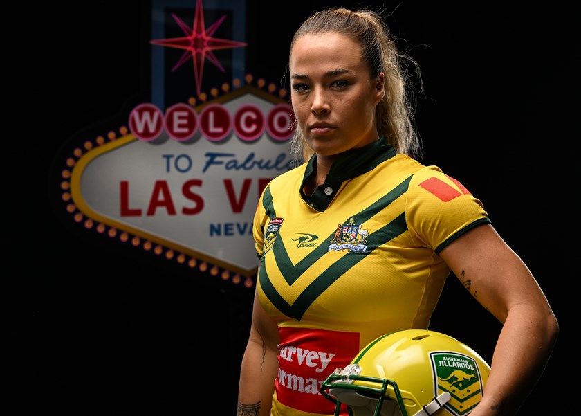 Isabelle Kelly is set to be a headline act in Las Vegas when the Jillaroos take on England at Allegiant Stadium.