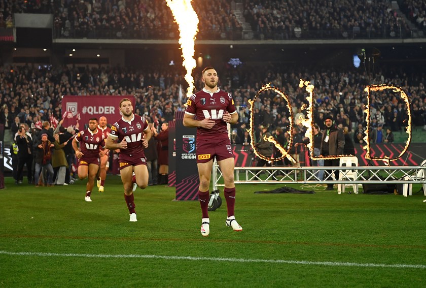 Kurt Capewell runs out at the MCG in Game Two.