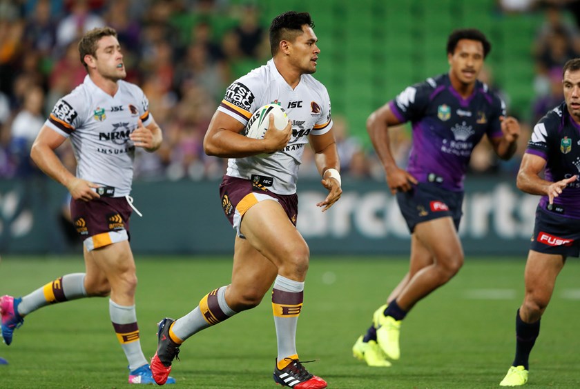 Herman Ese'ese in action for the Brisbane Broncos. 