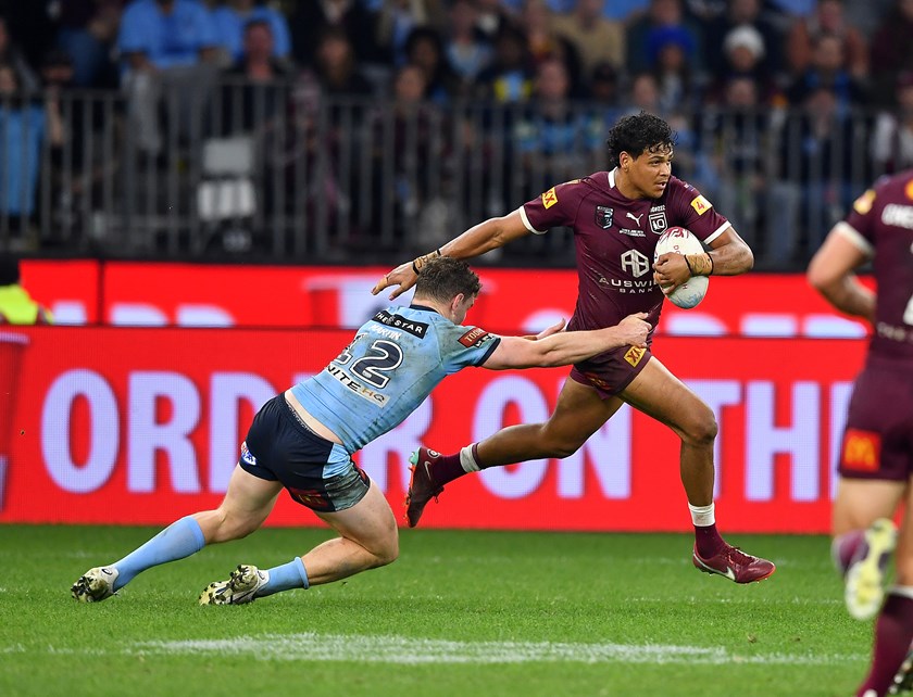 Exciting back Selwyn Cobbo has been picked a bench utility for the Maroons.