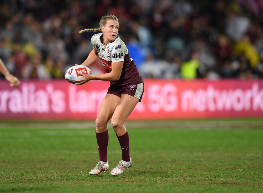 Ali Brigginshaw played lock in the 2021 Origin match which was won by Queensland.