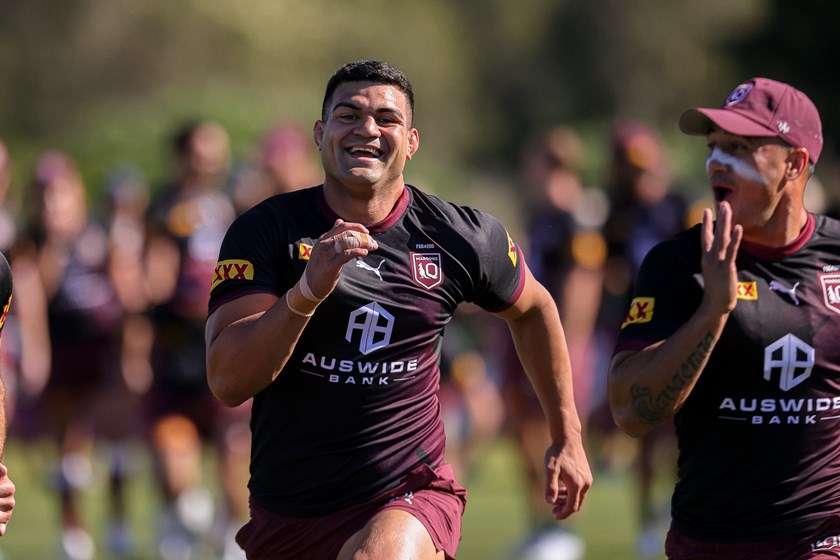 David Fifita enjoying Queensland camp.