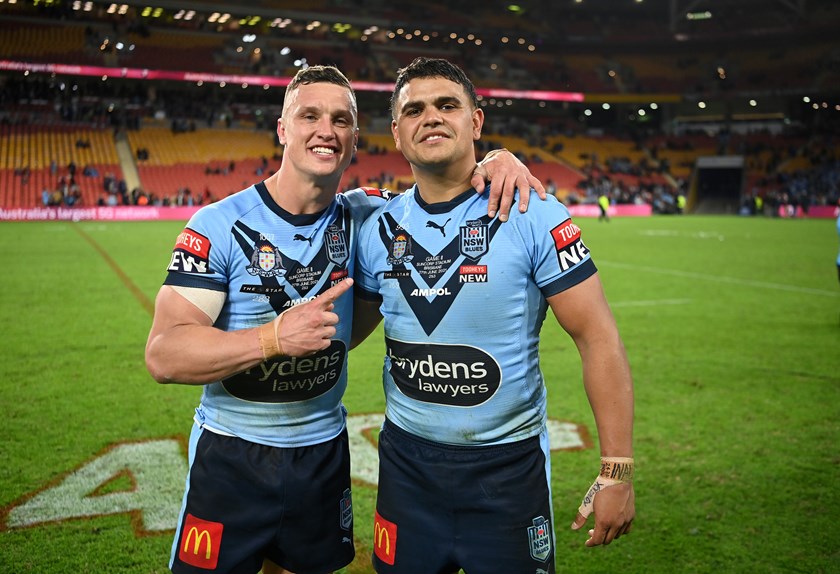 Jack Wighton and Latrell Mitchell have combined at South Sydney this year.