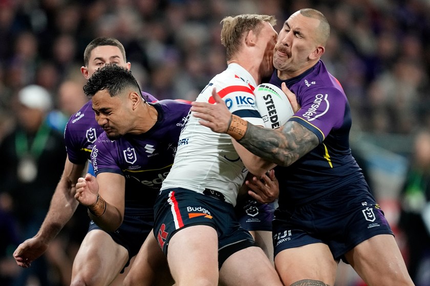 Lindsay Collins was knocked out of the 2024 preliminary final after a high shot from Nelson Asofa-Solomona.