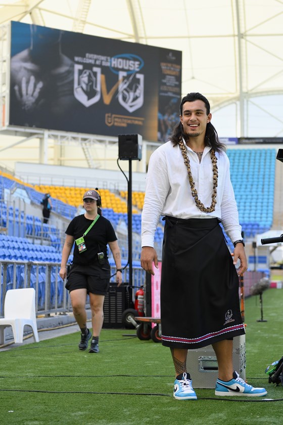 Titans captain Tino Fa'asuamaleaui prior to his side's drought-breaking Round 3 win against Melbourne Storm. 