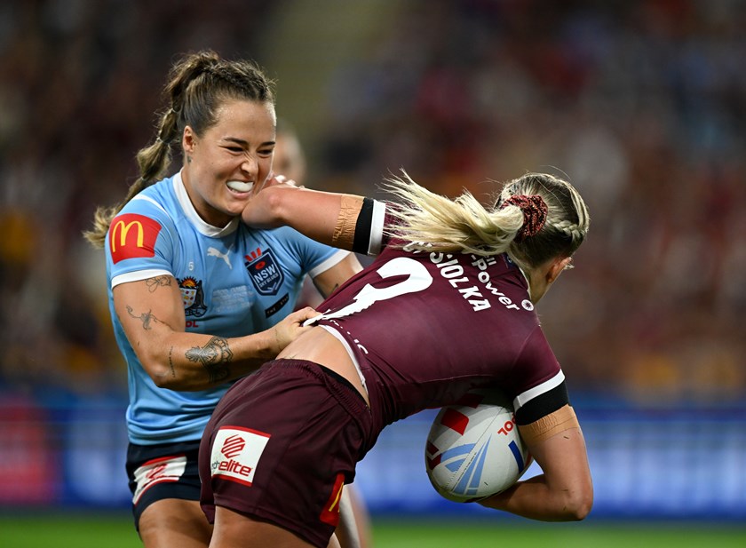 Isabelle Kelly in Game One at Suncorp Stadium.