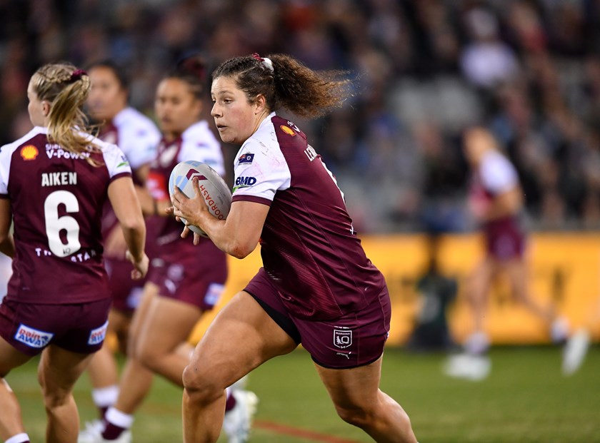 Chelsea Lenarduzzi playing for Queensland in 2022.