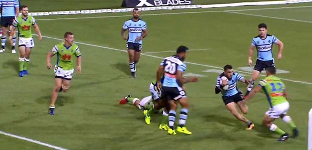 Rd 2: Raiders v Sharks - No Try 76th minute - Jack Bird