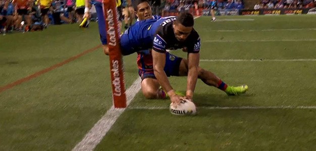 Rd 6: Knights v Bulldogs - Try 51st minute - Marcelo Montoya