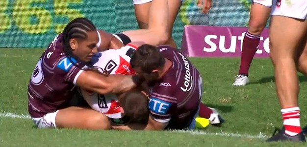 Rd 6: Sea Eagles v Dragons - No Try 11th minute - Cameron McInnes