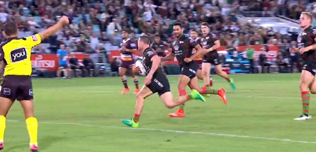 Rd 8: Rabbitohs v Broncos - Try 5th minute - Damien Cook