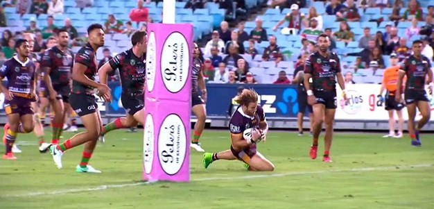 Rd 8: Rabbitohs v Broncos - Try 31st minute - Korbin Sims