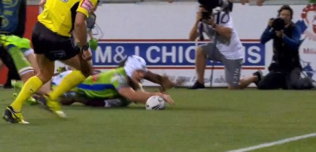 Rd 8: Raiders v Sea Eagles - Try 26th minute - Jarrod Croker