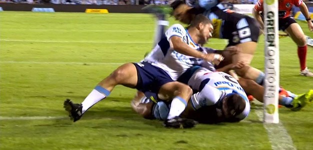 Rd 8: Sharks v Titans - Try 24th minute - Ricky Leutele