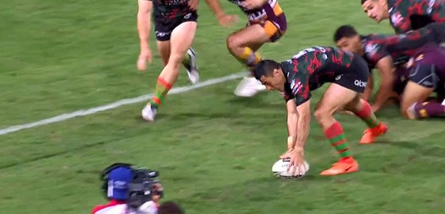 Rd 8: Rabbitohs v Broncos - No Try 66th minute - Bryson Goodwin