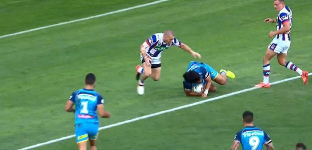 Rd 9: Titans v Knights - Try 58th minute - Konrad Hurrell