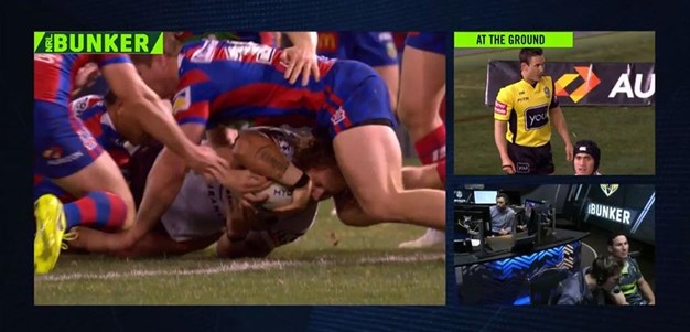 Rd 19: Knights v Broncos - No Try 10th minute - Korbin Sims