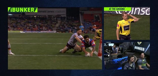 Rd 19: Knights v Broncos - Try 55th minute - Chanel Mata'utia