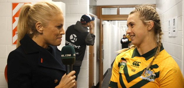 Robinson 'over the moon' over debut Jillaroos try