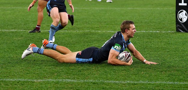 Tedesco busts through to set Trbojevic up for his second try