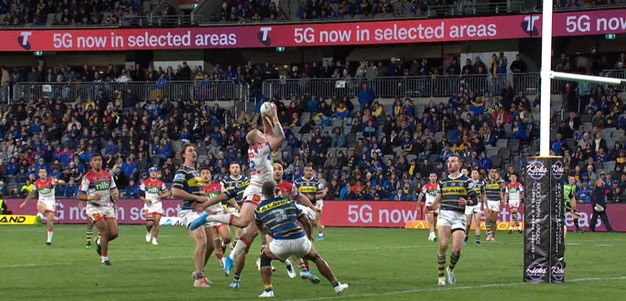 Barnett leaps above the Eels