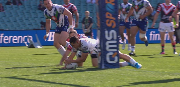 Tuivasa-Sheck pounces on clever Green kick