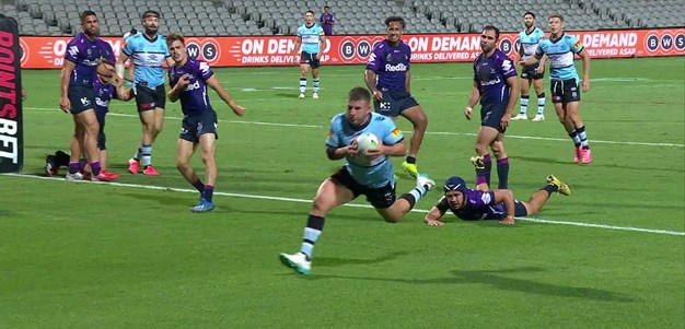 Magoulias scores his first try in the NRL