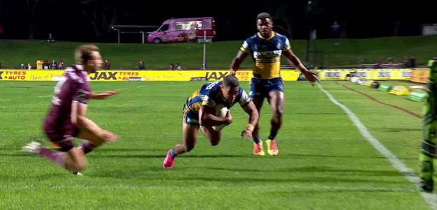 Michael Jennings gets the Eels on the board