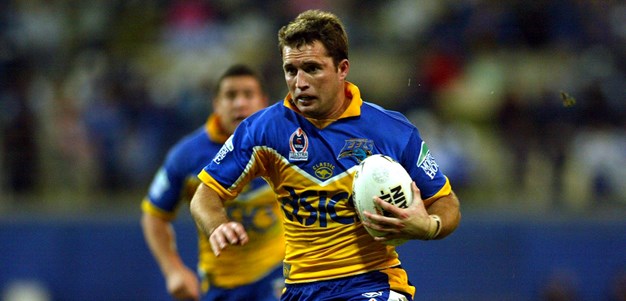 Burt scores the first try for Parramatta