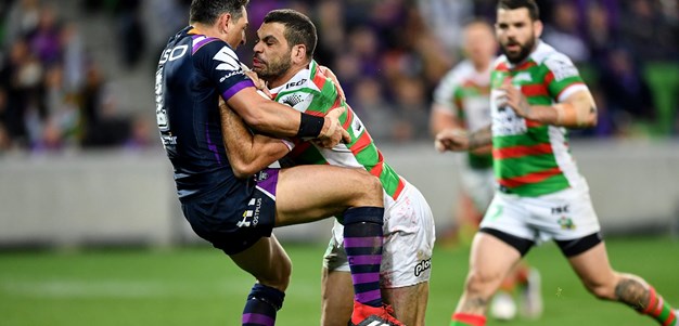 Inglis collects a kick and outmuscles Slater