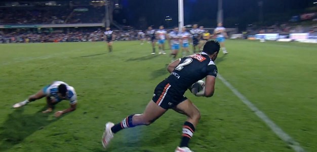 A quick-fire double to Nofoaluma gives Wests Tigers hope