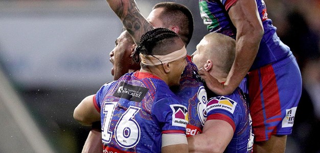 Daniel Saifiti locks in the win for Newcastle