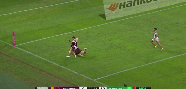 Coates with a huge try-saving tackle on Gagai