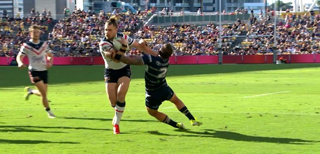 Crichton onto the field and over for a try