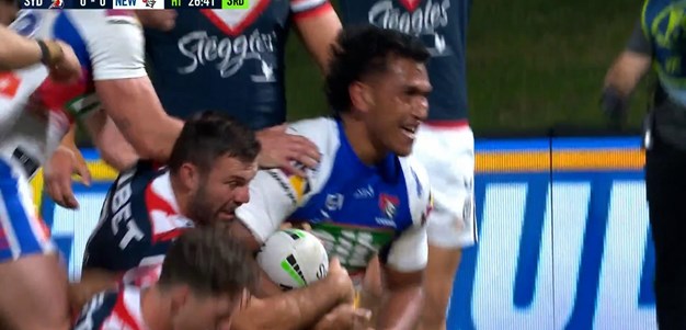 Jacob Saifiti on the inside as a gaping hole appears