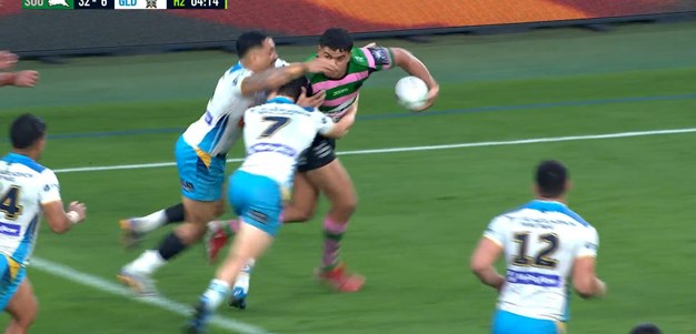 Mitchell near untouchable from the scrum again as he sets up Mansour