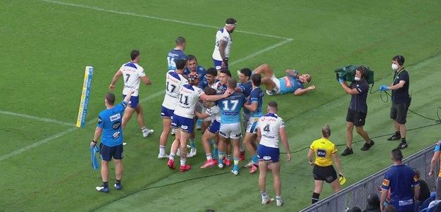 Tevaga sent to sin bin for for melee involvement