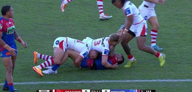 Tariq Sims produces an early try-saver