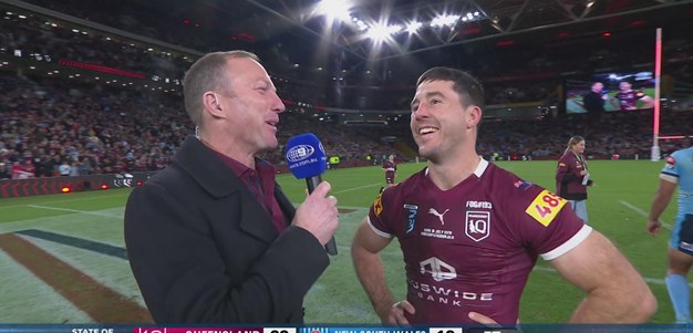 Maroons hero Ben Hunt speaks after the game