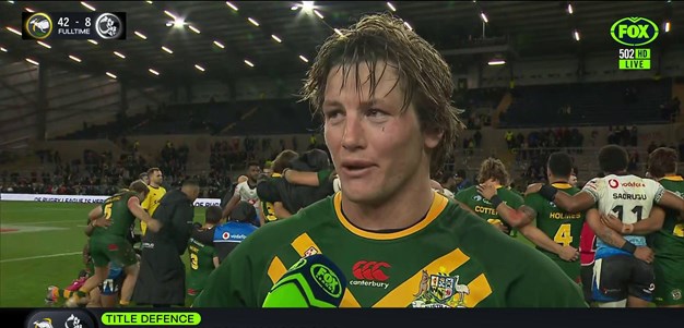 Grant speaks after dominant display