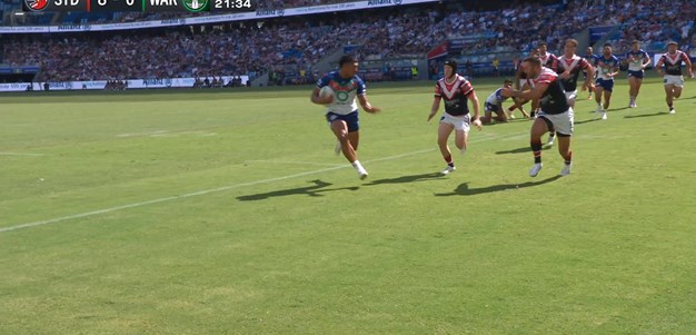 Tedesco stops the try