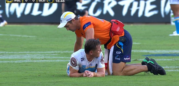 Brimson and Foran leave the field