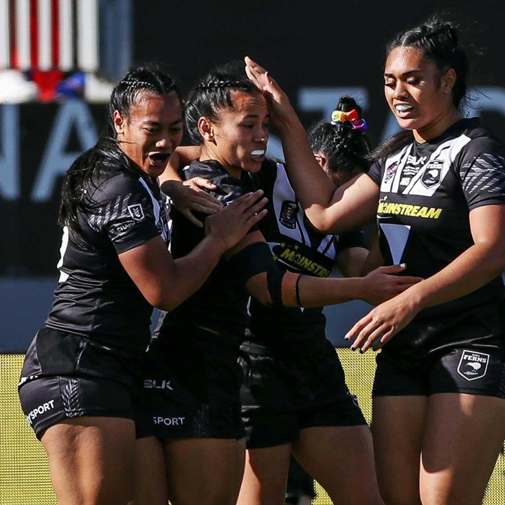 All tries from Kiwi Ferns v Tonga